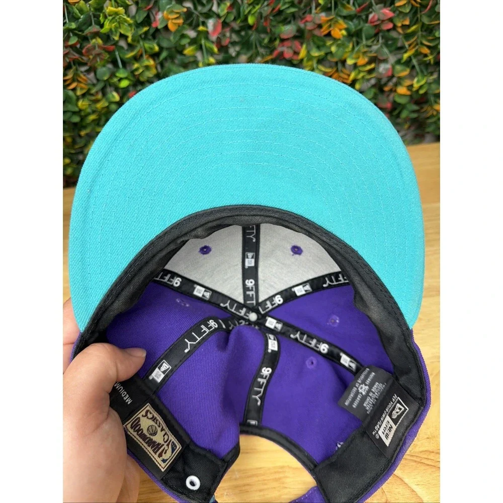 Miami Heat‎ NBA Hardwood Classics New Era M/L Snapback Hat Cap Purple Turquoise